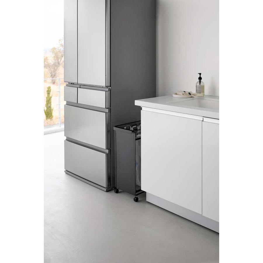 ゴミ箱 山崎実業 正規品 tower タワー 目隠し分別ダストワゴン 4分別 ダストボックス ごみ箱 正規販売店 10619 ブラック | tower | 03