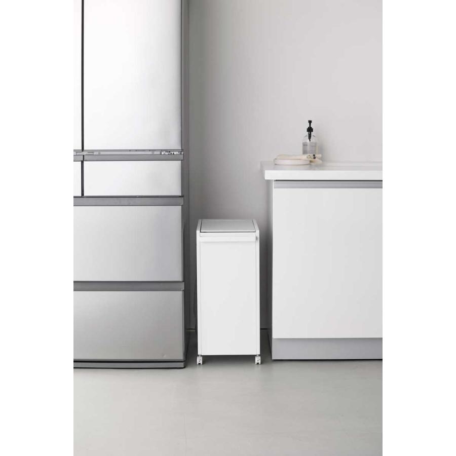 ゴミ箱 山崎実業 正規品 tower タワー スリム蓋付き目隠しダストワゴン 45L ダストボックス ごみ箱 正規販売店 10639 ホワイト | tower | 05