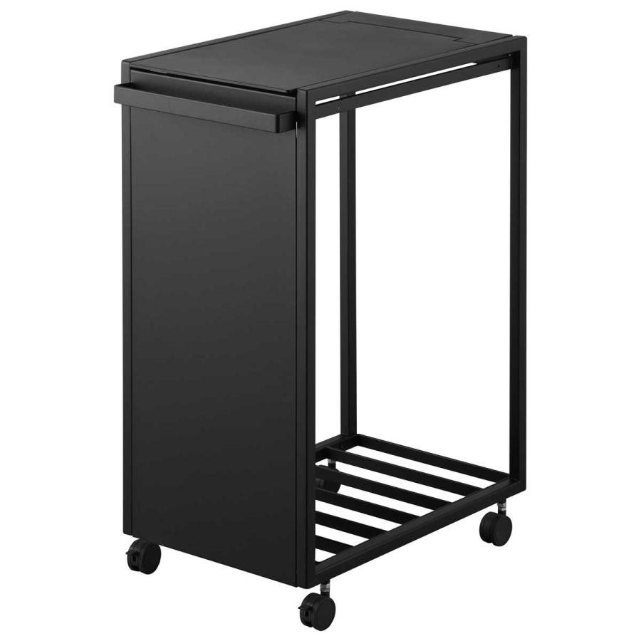 ゴミ箱 山崎実業 正規品 tower タワー スリム蓋付き目隠しダストワゴン 45L ダストボックス ごみ箱 正規販売店 10640 ブラック | tower | 01