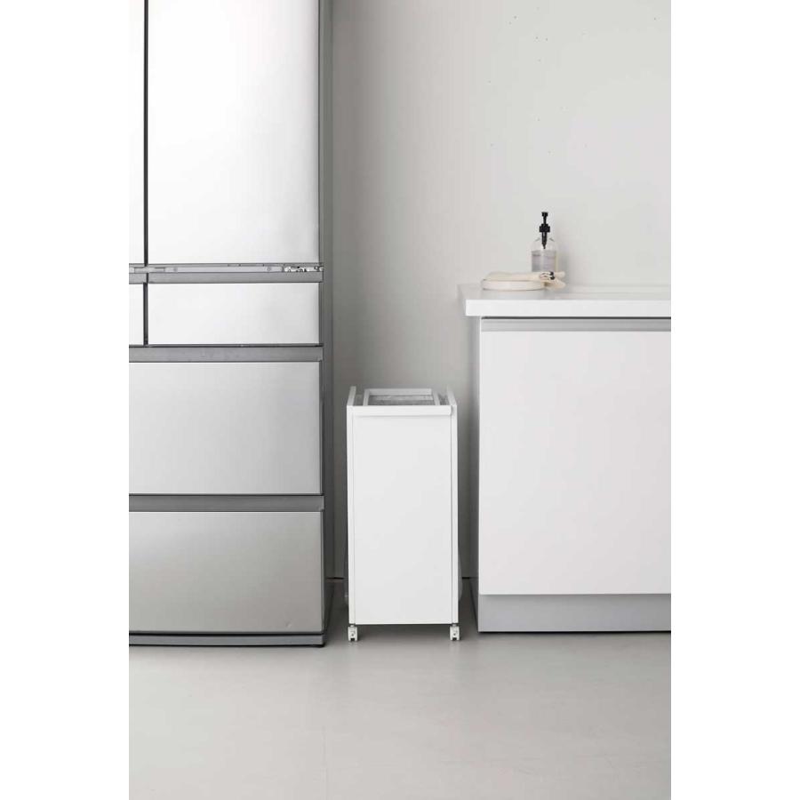 ゴミ箱 山崎実業 正規品 tower タワー スリム目隠しダストワゴン 45L ダストボックス ごみ箱 正規販売店 10641 ホワイト | tower | 04