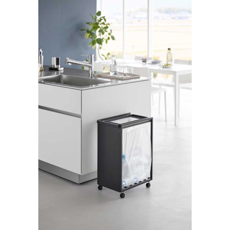 ゴミ箱 山崎実業 正規品 tower タワー スリム目隠しダストワゴン 45L ダストボックス ごみ箱 正規販売店 10642 ブラック | tower | 02