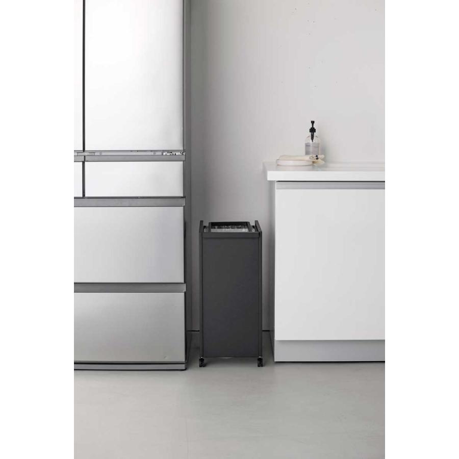 ゴミ箱 山崎実業 正規品 tower タワー スリム目隠しダストワゴン 45L ダストボックス ごみ箱 正規販売店 10642 ブラック | tower | 04