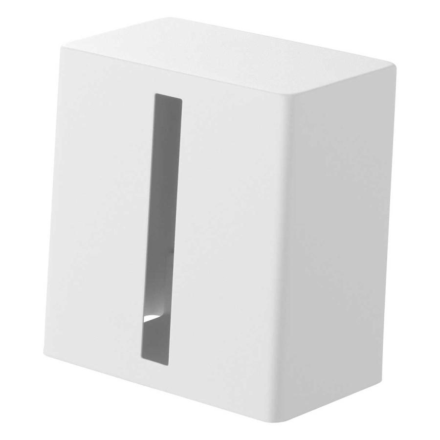 ティッシュケース 山崎実業 正規品 tower タワー 縦型ハーフティッシュケース ティッシュカバー 正規販売店 10747 ホワイト | tower | 01