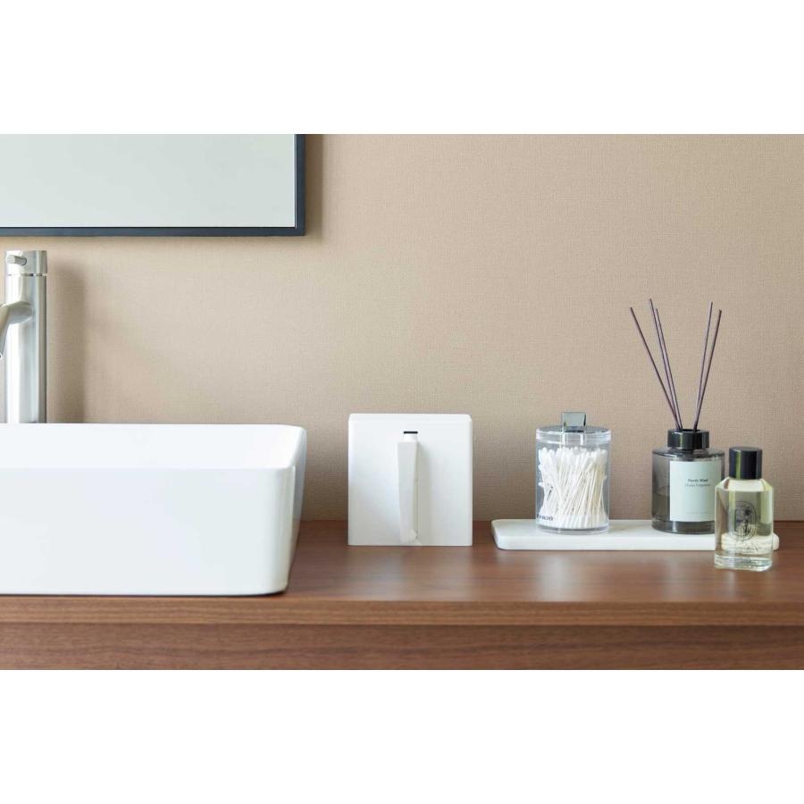 ティッシュケース 山崎実業 正規品 tower タワー 縦型ハーフティッシュケース ティッシュカバー 正規販売店 10747 ホワイト | tower | 03