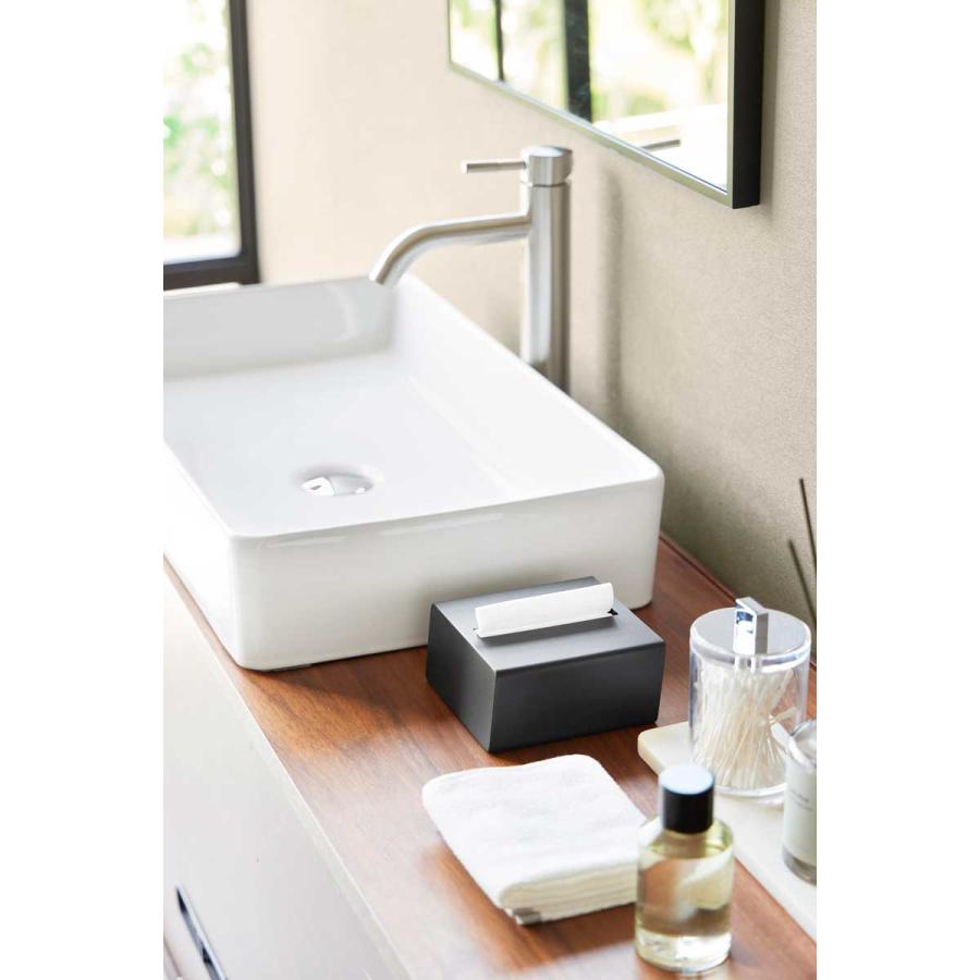 ティッシュケース 山崎実業 正規品 tower タワー 縦型ハーフティッシュケース ティッシュカバー 正規販売店 10748 ブラック | tower | 02