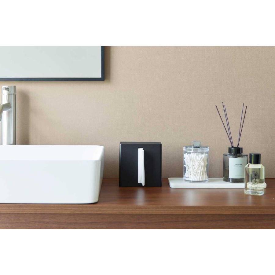 ティッシュケース 山崎実業 正規品 tower タワー 縦型ハーフティッシュケース ティッシュカバー 正規販売店 10748 ブラック | tower | 03