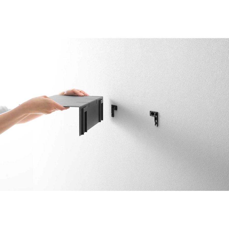 収納ラック 山崎実業 正規品 tower タワー 壁付け洗濯機上ラック スチールラック 正規販売店 10764 ブラック | tower | 04