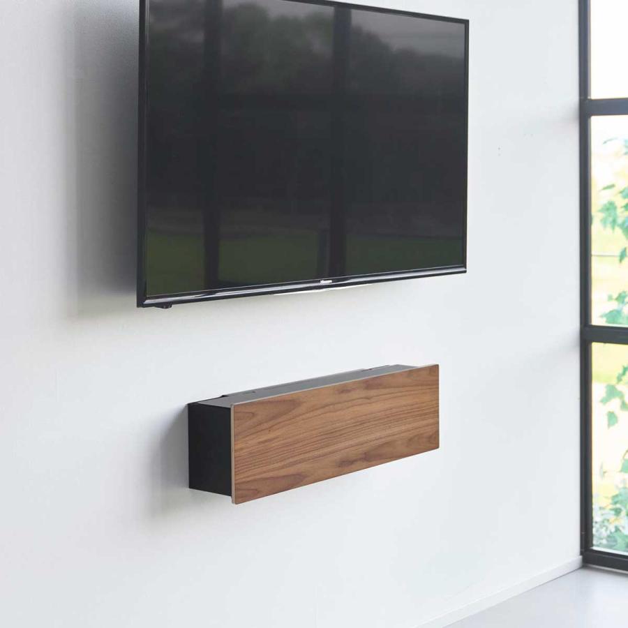 ゲーム機収納 山崎実業 正規品 tower タワー 壁付けテレビ周辺機器収納ボックス TV周辺機器収納 正規販売店 10672 ブラック | tower