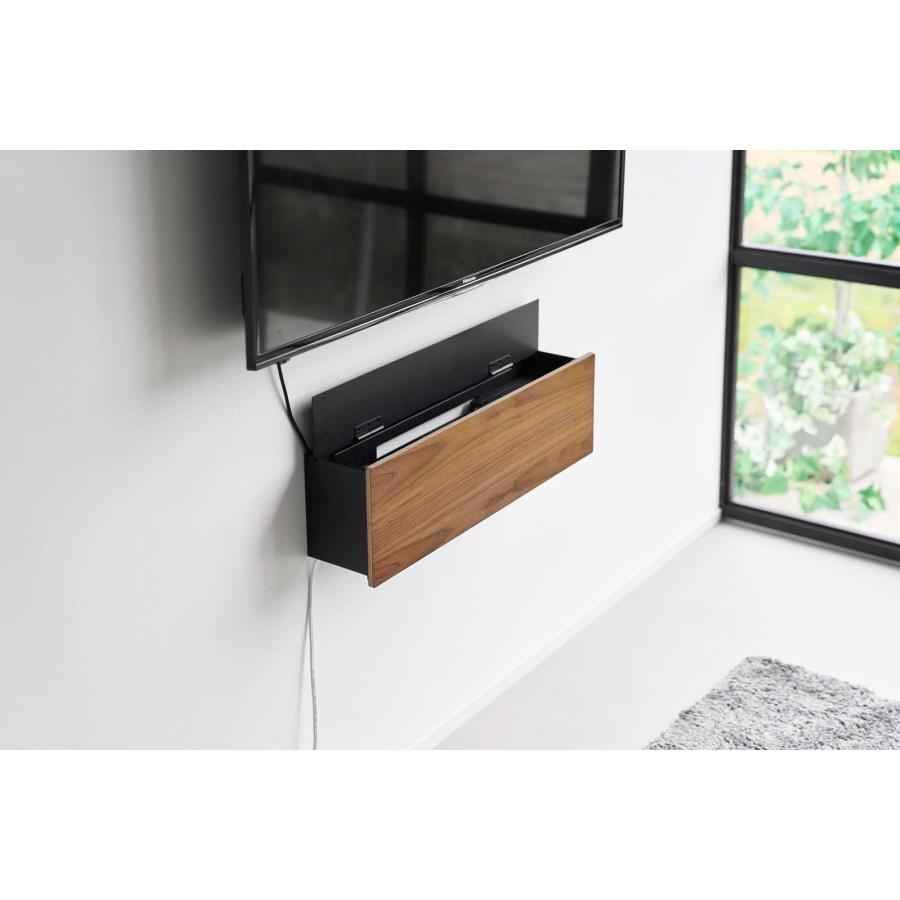ゲーム機収納 山崎実業 正規品 tower タワー 壁付けテレビ周辺機器収納ボックス TV周辺機器収納 正規販売店 10672 ブラック | tower | 03
