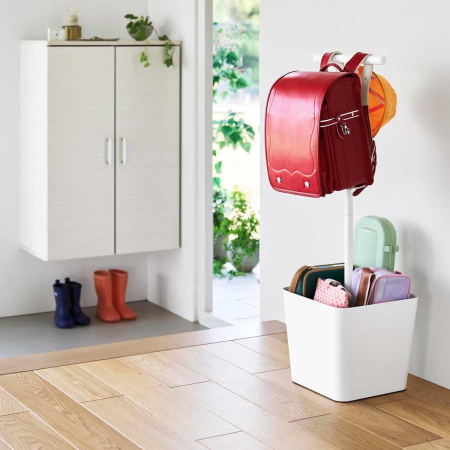 ランドセルラック 山崎実業 正規品 tower タワー 収納付きランドセルスタンド ランドセル収納 ランドセル置き 正規販売店 10598 ホワイト | tower