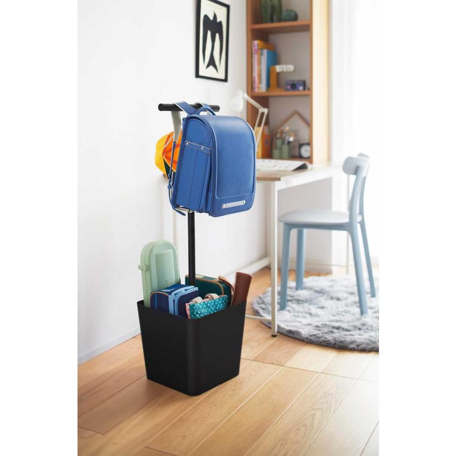 ランドセルラック 山崎実業 正規品 tower タワー 収納付きランドセルスタンド ランドセル収納 ランドセル置き 正規販売店 10599 ブラック | tower | 02