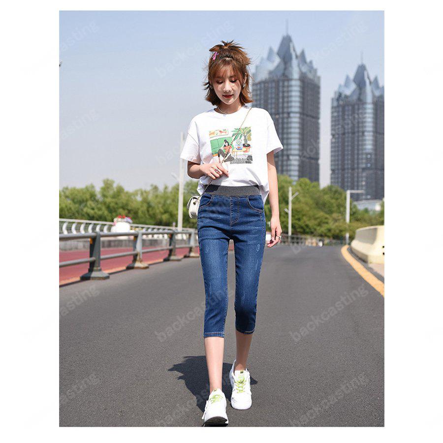 クロップドパンツ デニム ジーンズ デニムパンツ ボトムス レディース 七分丈 クロップド ジーパン デニムパンツ ハーフパンツ きれいめ 涼しい コーデ 夏 22 Pxlyitsynd ファッション Www Elghoniemy Com