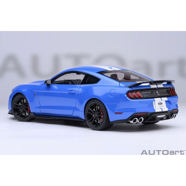 オートアート 1/18 フォード マスタング シェルビー GT500 （ブルー／ホワイト・ストライプ） (73094) | オートアート | 02