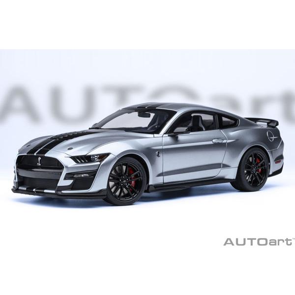 オートアート 1/18 フォード マスタング シェルビー GT500 （シルバー／ブラック・ストライプ） (73096) | オートアート