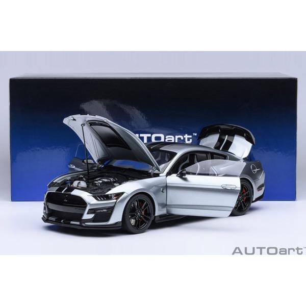 オートアート 1/18 フォード マスタング シェルビー GT500 （シルバー／ブラック・ストライプ） (73096) | オートアート | 06