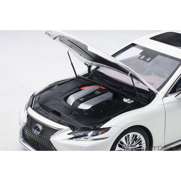 オートアート 1/18 レクサス LS500h (メタリック・ホワイト ※インテリア・カラー/クリムゾン&ブラック) (78866) 