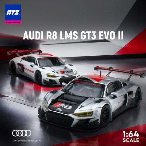 ATS-MODELS 1/64 AUDI R8 LMS GT3 EVO II シルバー (ATS881104) |  | 04