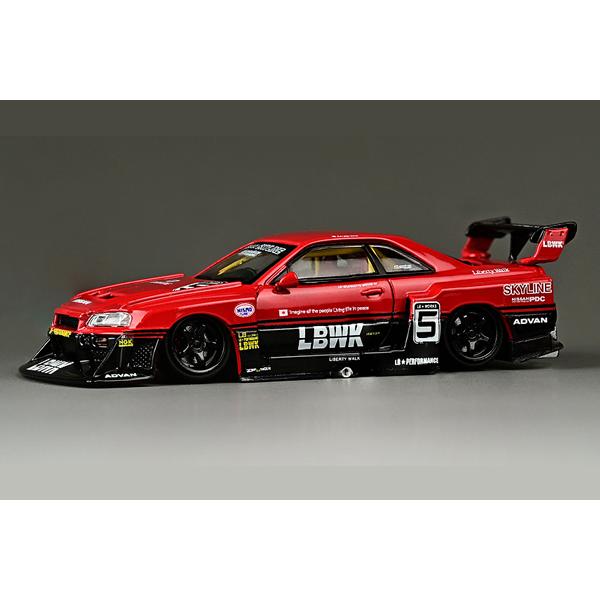 CMモデル 1/64 Nissan スカイライン ER34 LBWK スーパーシルエット (CM64-ER34-01)｜backfire21