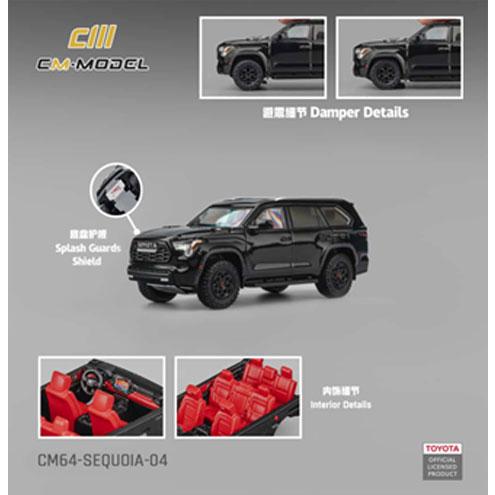 CMモデル 1/64 Toyota セコイア ミッドナイトブラック (CM64-SEQUOIA-04) | 
