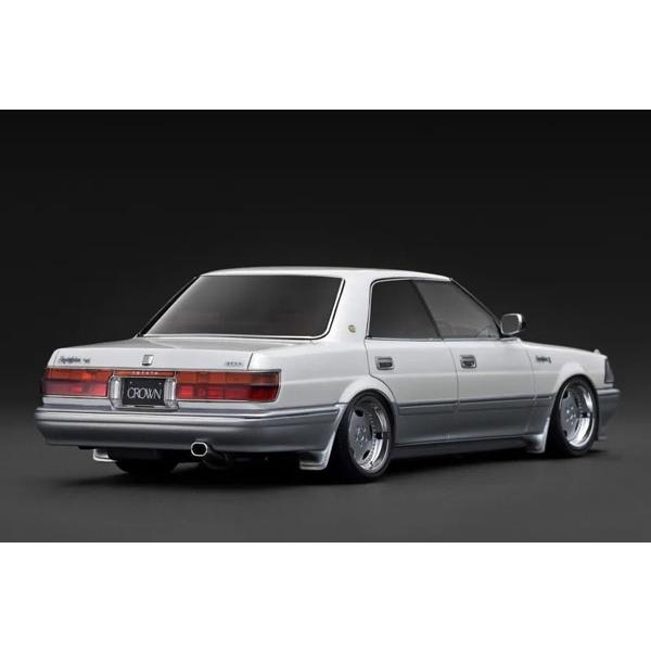ignition_model 1/18 TOYOTA CROWN Royal Saloon G (130) Pearl White/Silver (IG3733) | ignition model | 02