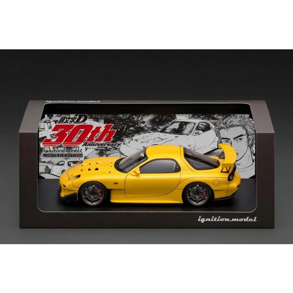 ignition_model 1/18 INITIAL D Mazda RX-7 (FD3S) Yellow With Mr. Keisuke Takahashi (IG3800) | ignition model | 06