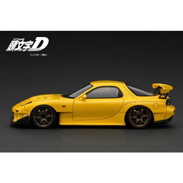 ignition_model 1/18 INITIAL D Mazda RX-7 (FD3S) Yellow With Mr. Keisuke Takahashi (IG3800) | ignition model | 04