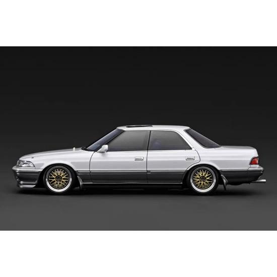 ignition_model 1/18 TOYOTA MARKII 2.5 GT TWIN turbo (JZX81) Pearl White / Silver (IG3856) | ignition model | 01
