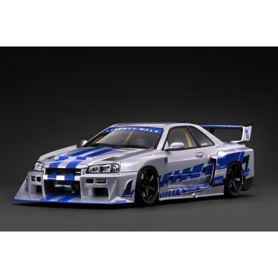 ignition_model 1/18 LB-ER34 Super Silhouette SKYLINE Silver (IG4136) | ignition model