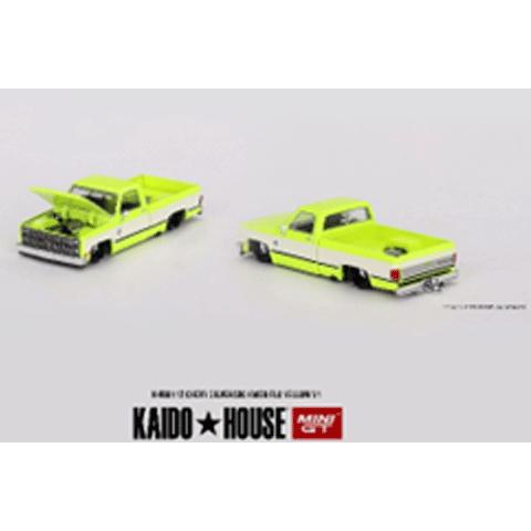 MINI-GT 1/64 シボレー シルバラード KAIDO Flo Yellow V1(右ハンドル) (KHMG112) | 