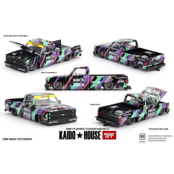 MINI-GT 1/64 シボレー シルバラード KAIDO HKS V1 (右ハンドル) (KHMG174) | 
