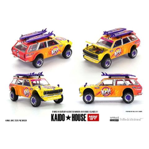 MINI-GT 1/64 ダットサン 510 ワゴン 4X4 Kaido ISLANDS V1 (右ハンドル) (KHMG210) | 
