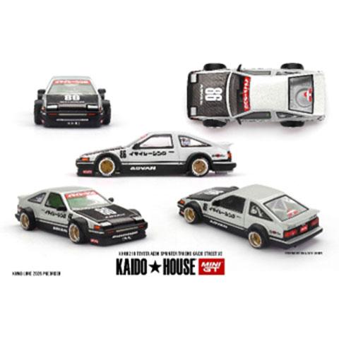 @car.110 AE86スプリンタートレノ　タイプA　ミニカー MINI-GT 1/64 Toyota AE86 スプリンター トレノ Kaido Street V2