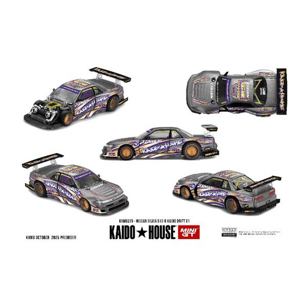MINI-GT 1/64 Nissan シルビア S13-R KAIDO DRIFT V1(右ハンドル) (KHMG235) | 