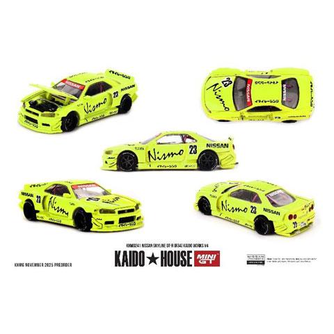 MINI-GT 1/64 Nissan スカイライン GT-R R34 Kaido Works V4(右ハンドル) (KHMG241) | 