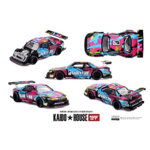 MINI-GT 1/64 Nissan シルビア S13-R Kaido Splash V1(右ハンドル) (KHMG284) | 