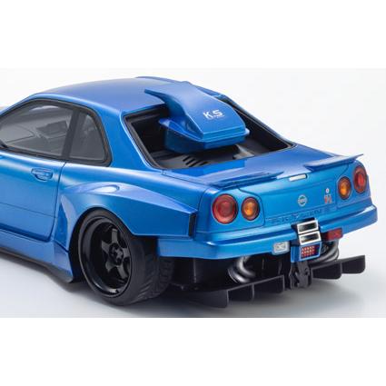 京商オリジナル samuraiシリーズ 1/18 日産 スカイライン GT-R (R34) Khyzyl Saleem (ブルー) (KSR18068BL) | 京商 | 08