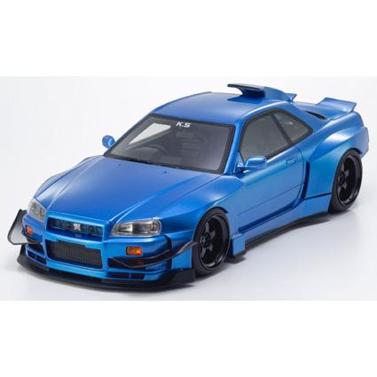 京商オリジナル samuraiシリーズ 1/18 日産 スカイライン GT-R (R34) Khyzyl Saleem (ブルー) (KSR18068BL) | 京商 | 03