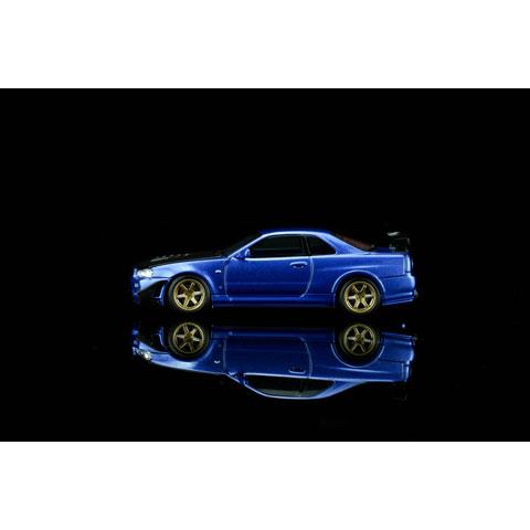 MOTORHELIX 1/64 Nissan Skyline GT-R (R34) Customized Bayside Blue w/GT Aero Kit (M63476) |  | 01
