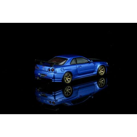 MOTORHELIX 1/64 Nissan Skyline GT-R (R34) Customized Bayside Blue w/GT Aero Kit (M63476) |  | 02