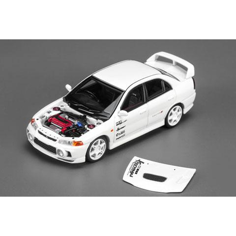 MOTORHELIX 1/64 三菱 Lancer Evolution IV GSR Kansai Livery White (M64025) | 