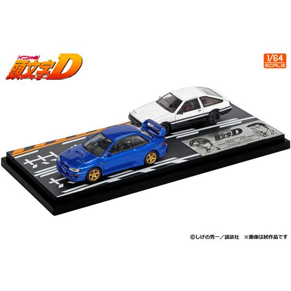 モデラーズ 1/64 頭文字D セットVol.22 藤原拓海トレノ(AE86) & 藤原文太インプレッサ(GC8) (MD64222) | 