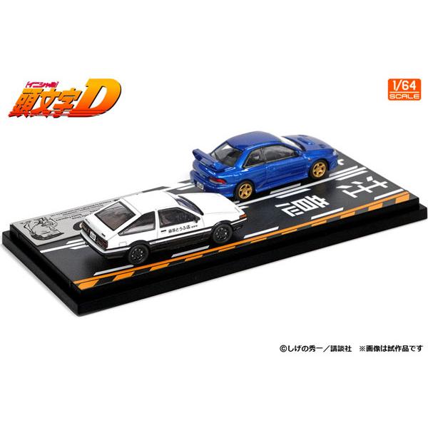 モデラーズ 1/64 頭文字D セットVol.22 藤原拓海トレノ(AE86) & 藤原文太インプレッサ(GC8) (MD64222) |  | 01