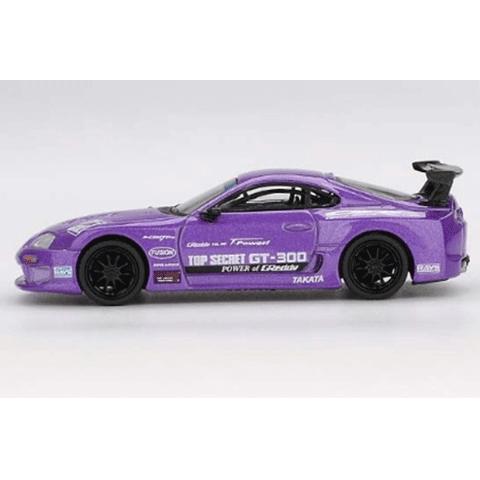 MINI-GT 1/64 Toyota スープラ (A80) GT-300 Top Secret Purple(左