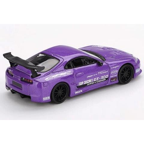 MINI-GT 1/64 Toyota スープラ (A80) GT-300 Top Secret Purple(左