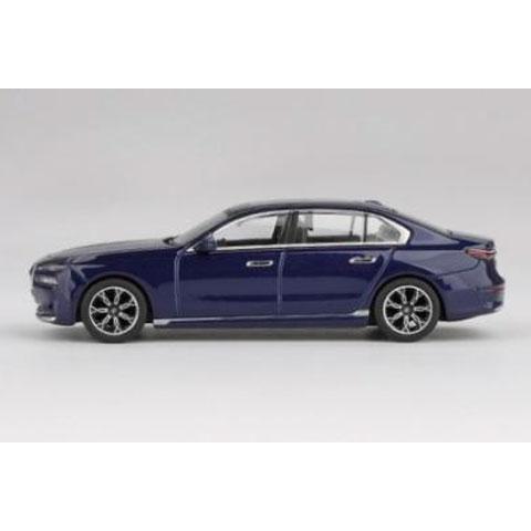 MINI-GT 1/64 BMW i7 xDrive60 タンザナイトブルーメタリック(左