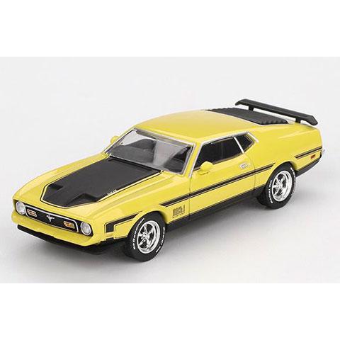 MINI-GT 1/64 フォード マスタング マッハ1 1971 グラバーイエロー(左