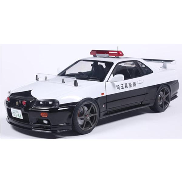 SOLIDO 1/18 日産 スカイライン GT-R (R34) ポリス 1999 (ホワイトxブラック) (S1804317) | SOLIDO