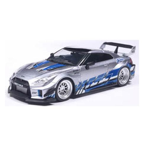 SOLIDO 1/43 日産 GT-R (R35) リバティウォーク シルエット 2020 (シルバー/ブルー) (S4311211) | SOLIDO