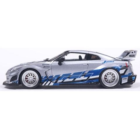 SOLIDO 1/43 日産 GT-R (R35) リバティウォーク シルエット 2020 (シルバー/ブルー) (S4311211) | SOLIDO | 01