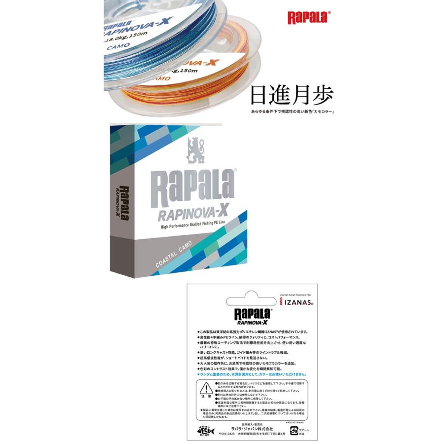 ラパラ ラピノヴァx Peライン コースタルカモ 150m 0 6号 1 5号 Rapala Rapinova X バックラッシュpaypay店 通販 Paypayモール